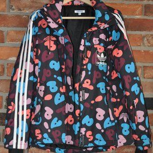 Adidas Trefoil 2011 ST Kurtka, Multi Color Letters Print, Coat Jacket. Small